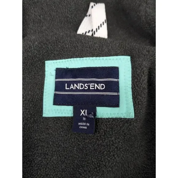 Lands' End Aqua/Teal Girls Winter Coat